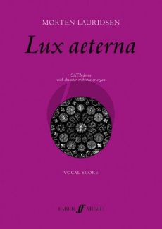 Lauridsen Lux Aeterna SATB-Organ