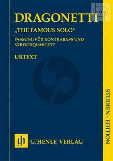 The Famous Solo (Double Bass-Orch.) (Double Bass-String Quartet Version) (Study Score)