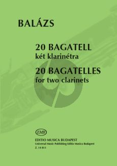 Balazs 20 Bagatelles for 2 Clarinets