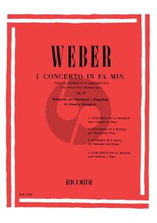 Weber Concerto No.1 Op.73 f-minor Clarinet-Piano (Alamiro Giampieri)
