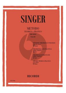 Singer Metodo Teorico - Pratico per Oboe Vol. 3