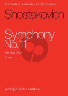Shostakovich Symphony No.11 g-minor Op.103 for Orchestra Study Score (The Year 1905)
