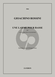 Rossini Une Larme pour Basse Double Bass-Piano