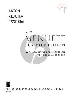 Menuet aus Quartett Op.12 for 4 Flutes