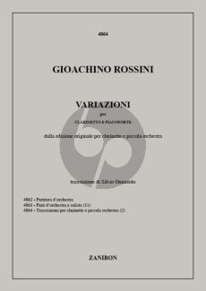 Rossini Variazioni clarinet-piano