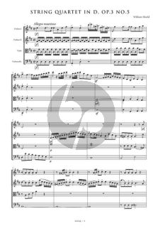 Shield String Quartet D-Major Op.3 No.5 (Parts) (edited by Robert Hoskins)
