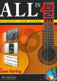 Hartog All In One Basisboek voor Gitaar (Bk-Cd) (Basistechnieken - Akkoorden - Noten lezen)