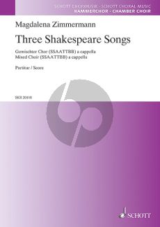 Zimmermann Three Shakespeare Songs SSAATTBB a cappella (engl.)