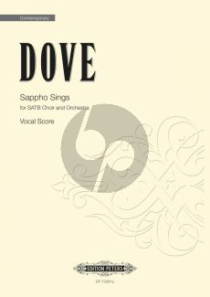 Dove Sappho Sings SATB and Orchestra (Vocal Score)