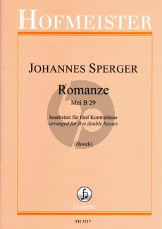 Sperger Romanze (Mei B 29) 5 Kontrabasse (Part./Stimmen) (Christine Hoock)
