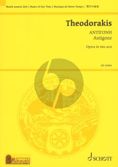 Theodorakis Antigone Opera in two acts Study Score (Libretto after texts by Aischylos, Sophokles and Euripides by Mikis Theodorakis)