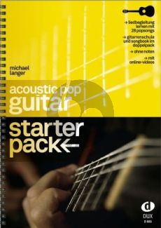Langer Acoustic Pop Guitar Starter Pack - Gitarrenschule für Liedbegleitung mit 28 Popsongs