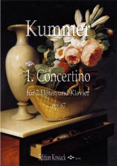 Kummer Concertino No. 1 Op. 67 2 Flöten und Klavier