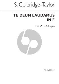 Coleridge-Taylor Te Deum Laudamus in F SATB and Organ
