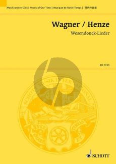 Henze Wesendonck-Lieder Altstimme und Kammerorchester Partitur (5 Gedichte von Richard Wagner)