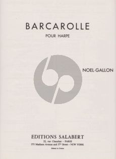 Noel-Gallon Barcarolle pour Harpe