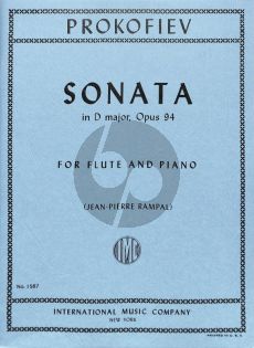 Prokofieff Sonata D-major Op.94 Flute-Piano (edited by J.P.Rampal)