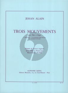 Alain 3 Mouvements pour Flute et Orgue