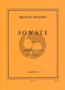 Poulenc Sonate Violoncelle - Piano (Nouvelle edition corrigée 1953)