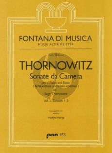 Thornowitz 6 Sonaten Vol.1 No. 1 - 3 Altblockflote und Bc (Manfred Harras)