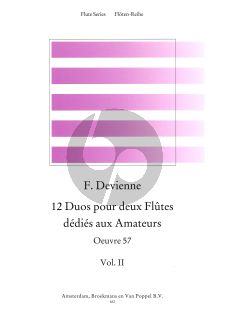 Devienne 12 Duos dedies aux Amateurs Op.57 (Op.75) Vol.2 (No.7-12) 2 Flutes