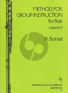 Bonsel Method for Group Instruction Vol.3 for Flute