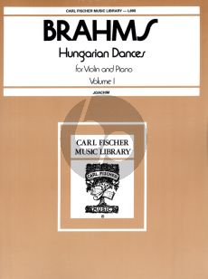 Brahms Hungarian Dances Vol.1 No. 1 - 5 Violin and Piano (Edited by Joseph Joachim)