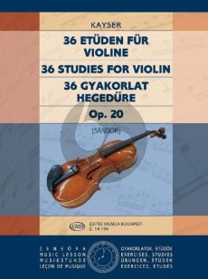 Kayser 36 Studies Op.20 Violin (Sandor)