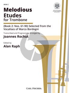 Rochut Melodious Etudes Vol.2 (Selected from the Vocalises of Marco Bordogni) Book with Audio Online (edited by Alan Raph)