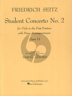 Seitz Concerto No.2 Op.13 for Viola in first position and Piano (ar. Samuel Lifschey)