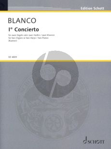 Blanco Concierto No.1 fur 2 Orgeln (Tasteninstrumente) Spielpartitur (oder 2 Harfen oder 1 Harfe und 1 Tasteninstrument) (Macario Santiago Kastner)