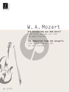 Mozart Die Entfuhrung aus dem Serail KV 384 2 Violinen (nach einer Ausgabe von 1799) (Ernst Kovacic)