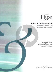 Elgar Pomp and Circumstance Military March No.1 in D Op.39 (arranged by Edwin H.Lemare) (Pipe and Hammond Organ registrations included.)