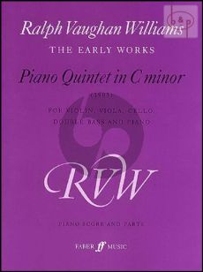 Vaughan Williams Piano Quintet C-minor (1903) for Violin, Viola, Violoncello, Double Bass and Piano - Piano Score with Parts