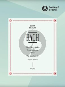 Bach Klavierwerke Vol.9: 6 Partiten Vol.1 (BWV 825 - 827) (edited by Ferruccio Busoni and Egon Petri)