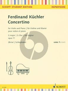 Kuchler Concertino G-dur Op.11 Violin-Piano (1st.pos.)