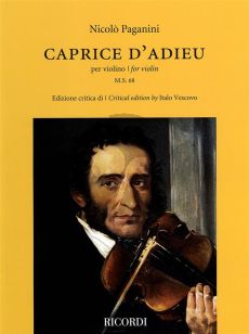 Paganini Caprice d'adieu Violin solo (edited by Italo Vescovo)