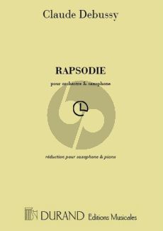 Debussy Rhapsodie Saxophone alto et Piano (1903) (edition orig.)