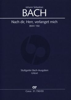Bach Kantate BWV 150 Nach dir, Herr, verlanget mich Soli SATB-SATB-Orchester Klavierauszug (Herausgegeben und Generalbass von Klaus Hofmann) (Deutsch/English)
