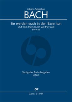Bach Kantate BWV 44 Sie werden euch in den Bann tun (Partitur) (deutsch/englisch)