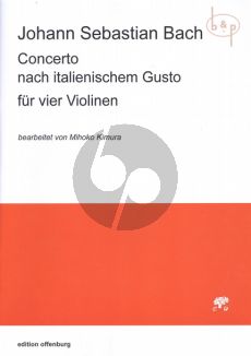 Concerto nach italienischem Gusto BWV 971 for 4 Violins