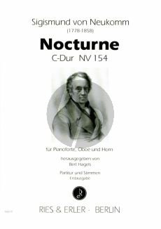 Neukomm Nocturne C-Dur NV 154 Pianoforte-Oboe-Horn [F] (Part./Stimmen) (Bert Hagels)