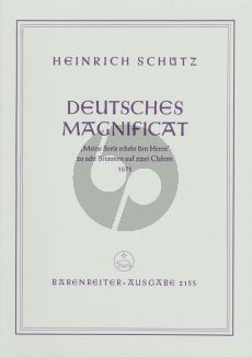 Schutz Deutsches Magnificat "Meine Seele erhebt den Herrn" SWV 494 (b-minor) (SATB/SATB) (Ameln)