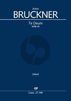 Bruckner Te Deum Soli-Choir-Orchestra WAB 45 Vocal Score (edited by Ernst Herttrich)