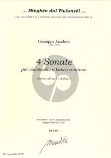 Jacchini 4 Sonate (dall'op.1 e op.3) Violoncello-Bc