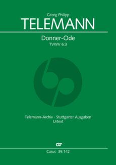 Telemann Donner-Ode TVWV 6:3 Soli-Chor-Orchester Klavierauszug (ed. Silja Reidemeister)