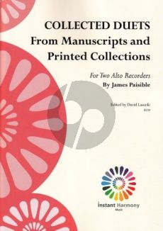 Paisible Collected Duets 2 Treble Recorders (edited by David Lasocki)