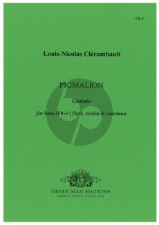 Clerambault Pigmalion Bass Voice (F#-e'), Flute, Violin & Continuo (2 Scores and Parts) (Cedric Lee)