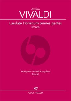 Vivaldi Laudate Dominum Omnes Gentes RV 606 Score (SATB- 2 Vl unisoni-Va. and Bc) (Daniel Ivo de Oliveira)