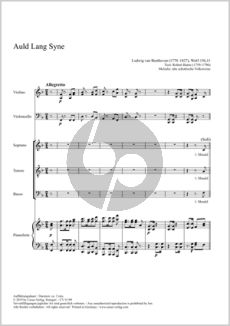 Beethoven Auld Lang Syne STB, Violin, Violoncello Piano Fullscore (Op. WoO 156,11, 2018)
